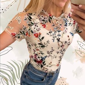 Sheer Floral Shirt